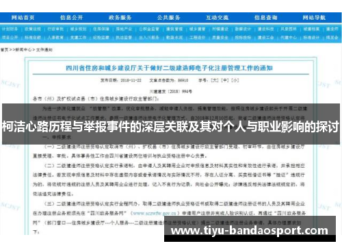 柯洁心路历程与举报事件的深层关联及其对个人与职业影响的探讨