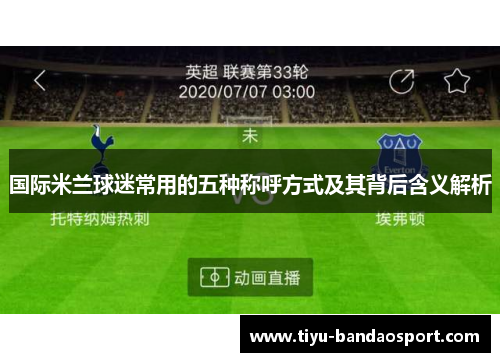 国际米兰球迷常用的五种称呼方式及其背后含义解析